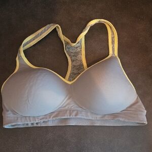 Victoria's Secret Gray and Yellow Sports Bra